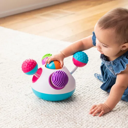 Miniatura 4 de Fat Brain Toys Klickity - Juguetes sensoriales para bebés de 1 año en adelante, actividades de desarrollo temprano multitextura para estimulación