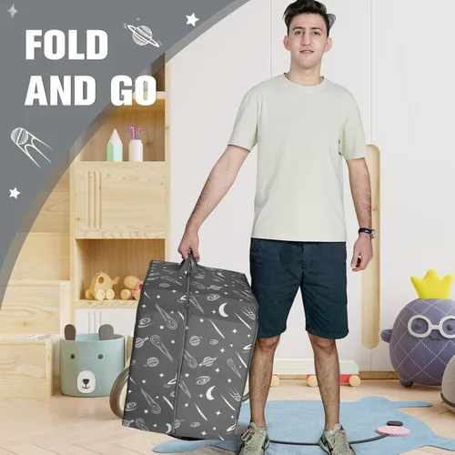 Miniatura 7 de JOYWOO Cama de suelo para niños pequeños, cama de viaje para niños de 3 a 6 años, camas plegables portátiles para niños pequeños, para el hogar