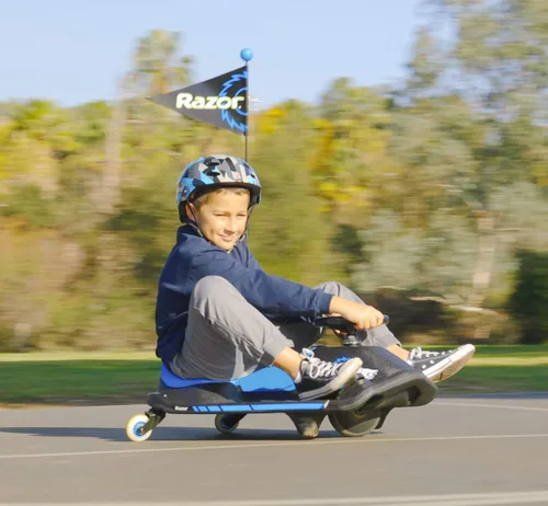 Miniatura 17 de Razor Crazy Cart Shift - Go Kart eléctrico para niños de 6 años en adelante - Sistema de deriva de 12 V, interruptor de velocidad alta/baja, deriva