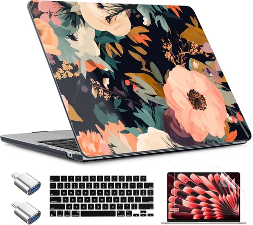 Miniatura 9 de TWOLSKOO Funda para MacBook Air de 15 pulgadas 2025 2024 2023 versión M4 A3241 M3 A3114 M2 A2941, carcasa rígida de plástico y protector