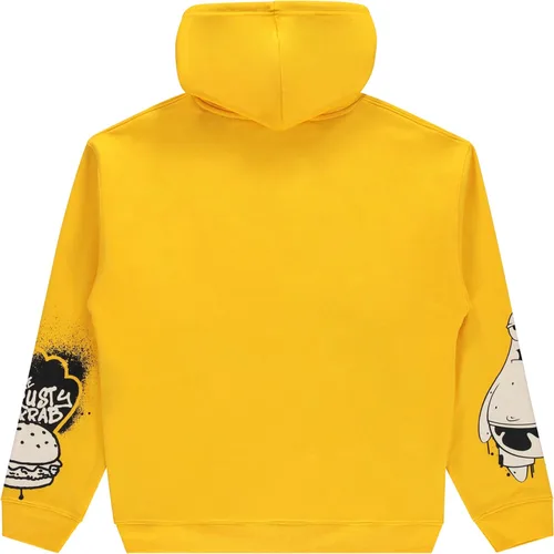 Miniatura 2 de Nickelodeon Sudadera clásica con capucha de Bob Esponja para hombre, diseño de Bob Esponja, Patrick & Krusty Krab