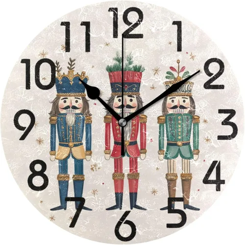 Miniatura 27 de Pretty Sping Flowers Birdhouse Family Birds Reloj de pared redondo, 10 pulgadas, analógico, silencioso, sin tictac, para el hogar, cocina, sala