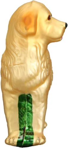 Miniatura 4 de Old World Christmas Golden Retriever - Adorno de cristal soplado para árbol de Navidad, decoración navideña artesanal, colección de perros