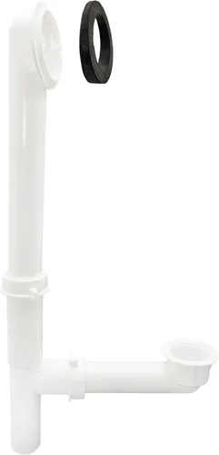 Miniatura 6 de Westbrass 593244-62 Kit de Desagüe de Bañera Tubular Tip Toe Blanco de 1-1/2", Negro Mate, Paquete de 1