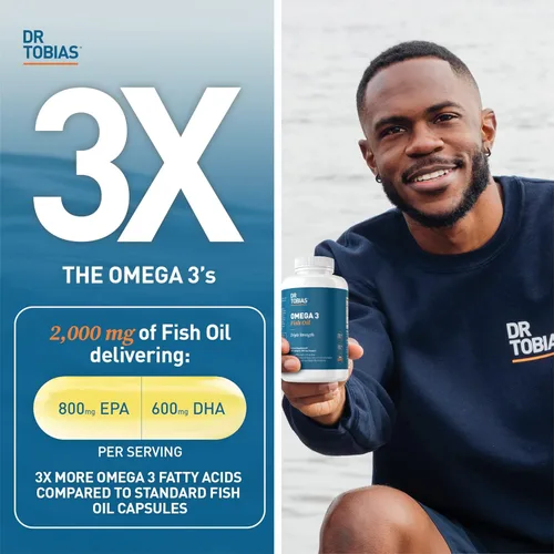 Miniatura 2 de Dr. Tobias Aceite de pescado Omega 3 y multivitamínico para adultos incluye probióticos y enzimas a base de plantas que promueven la salud general