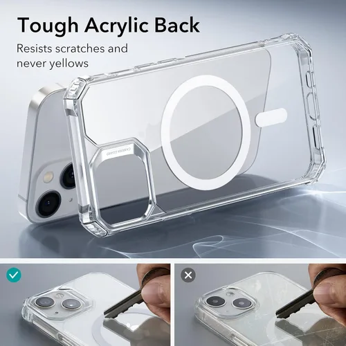 Miniatura 6 de ESR Funda para iPhone 14/13, compatible con MagSafe, protección de grado militar, esquinas que absorben los golpes, resistente a los arañazos, parte