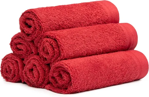 Miniatura 22 de Juego de 12 paños de 100 % algodón de 13 x 13 pulgadas, juego de 12 toallas ultrasuaves y altamente absorbentes, para baño, gimnasio, hotel, spa