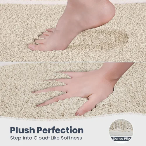 Miniatura 4 de PURRUGS Alfombra de baño antideslizante, lavable a máquina, 20 x 24 pulgadas, en forma de U, súper absorbente y de secado rápido, tapete de baño