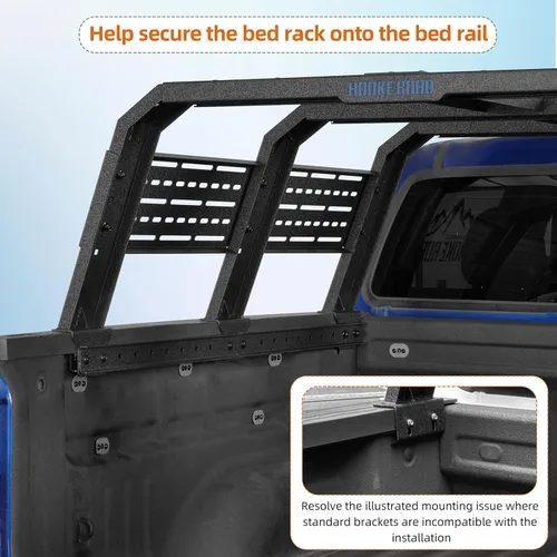 Miniatura 4 de Kit de Soportes de Montaje Auxiliares Hooke Road Compatible con 2015-2022 Chevrolet Chevy Colorado y GMC Canyon, Solo Funciona con Rack de Cama