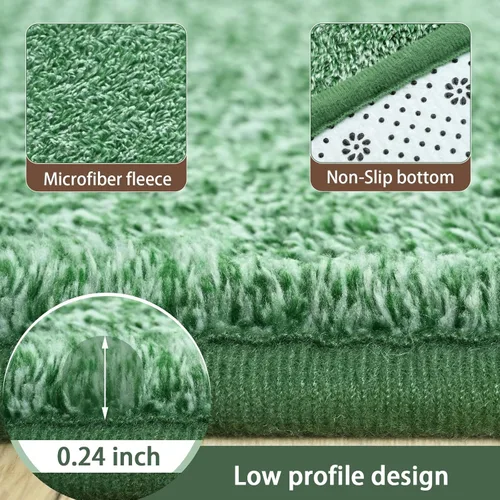 Miniatura 6 de Alfombra de pasillo lavable AROGAN de 2x8 para pasillo, alfombras largas con suave espuma viscoelástica para dormitorio, alfombras antideslizantes