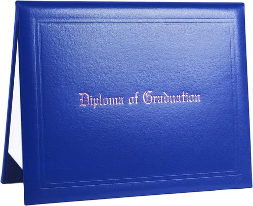 Miniatura 16 de Funda impresa para diploma de 8.5 x 11 pulgadas, cubierta acolchada de cuero sintético, soporte para documentos de graduación, tamaño carta