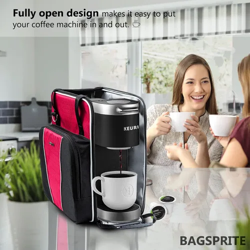 Miniatura 6 de BAGSPRITE Bolsa de viaje para cafetera, compatible con Keurig K-Mini o K-Mini Plus, funda de transporte para cafetera de una sola porción