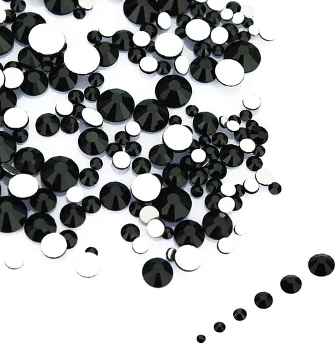 Miniatura 8 de LolliBeads Piedras redondas de resina para uñas con parte trasera plana y cristales acrílicos.