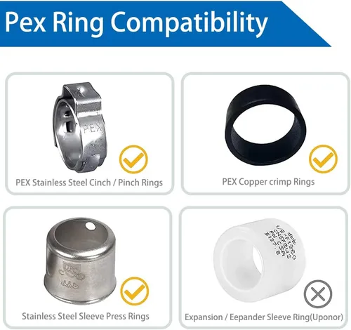Miniatura 3 de Hooshing Paquete de 5 adaptadores macho Pex de 1/2 pulgada x 1/2 pulgada NPT de latón