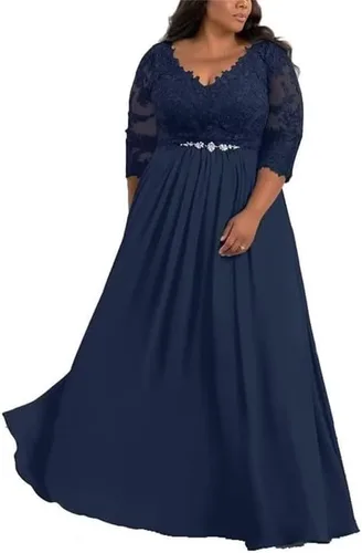 Miniatura 4 de Mother of The Bride Dresses for Wedding Lace Plus Size Wedding Guest Dress V Neck Mother of The Groom Dresses