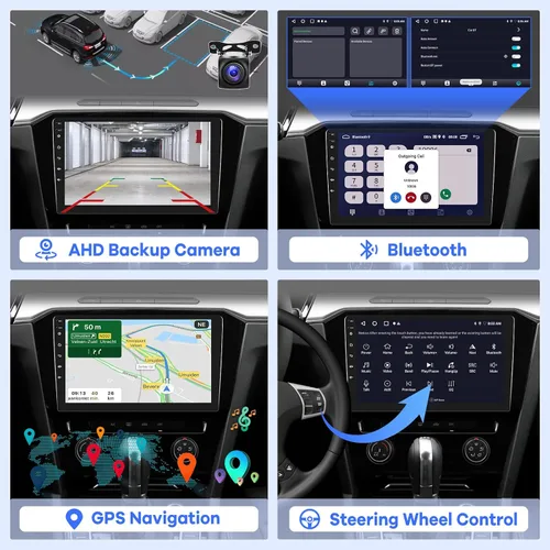 Miniatura 5 de [2G+32G] 10.1 pulgadas Android 11 Estéreo de coche doble DIN con Wireless/Wired CarPlay y Android Auto, pantalla táctil Android Radio con Mirror