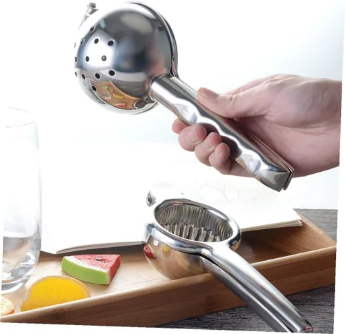 Miniatura 8 de Exprimidor manual de limón de acero inoxidable, exprimidor de frutas cítricas de mano, fácil de limpiar, prensa portátil no eléctrica para uso