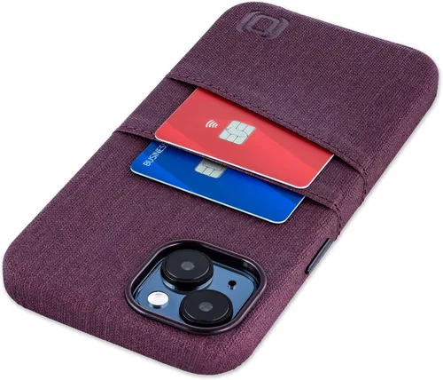 Miniatura 13 de Dockem Funda para tarjetas para iPhone 15 con placa de metal integrada para montaje magnético y 2 bolsillos para tarjetas: Cartera Luxe M2, piel