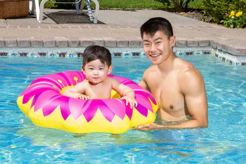 Miniatura 9 de Poolmaster Flotador para bebé con diseño de flores, color rosa