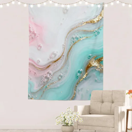 Miniatura 37 de Batmerry Abstract Repeat Polyester Tapestry, Tiled Directional Lightweight Wall Hanging High-Definition Print Backdrop For Dorm Room Bedroom Living
