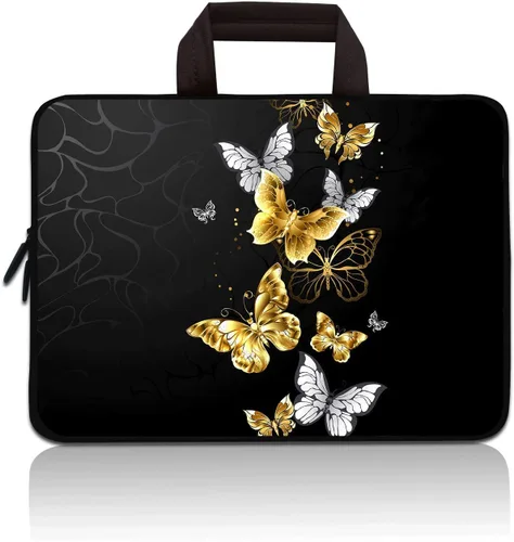 Miniatura 2 de 14 15 15.4 15.6 pulgadas Funda para portátil con asa, funda protectora para computadora, funda para portátil de neopreno, funda para cuaderno, funda