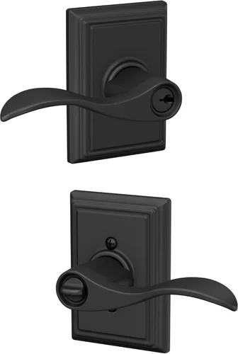 Miniatura 47 de SCHLAGE - Manija de puerta Accent con cerradura de paso libre para pasillo y armario en bronce antiguo - F10 ACC 716 Bronce Envejecido