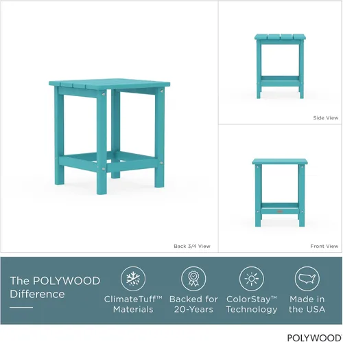 Miniatura 2 de POLYWOOD Long Island - Mesa auxiliar de 18 pulgadas, Aruba