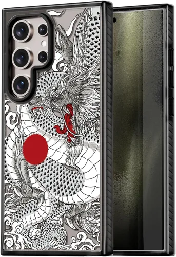 Miniatura 180 de Rosarnnah Funda compatible con Samsung Galaxy S24 Ultra, bonita estética, a la moda, divertida funda con estampado de gatito y gato, duradera a