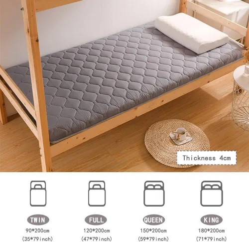 Miniatura 4 de Colchón japonés mejorado, tapete portátil de tatami para campamento, colchón plegable tamaño individual/individual/Queen/King, colchón de cama
