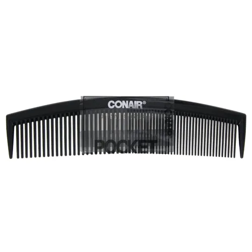 Miniatura 2 de Conair - Peine de pelo para hombre con bolsillo de 5 pulgadas, negro, ideal para todo tipo de cabello, dientes finos para cabello fino a mediano, 6