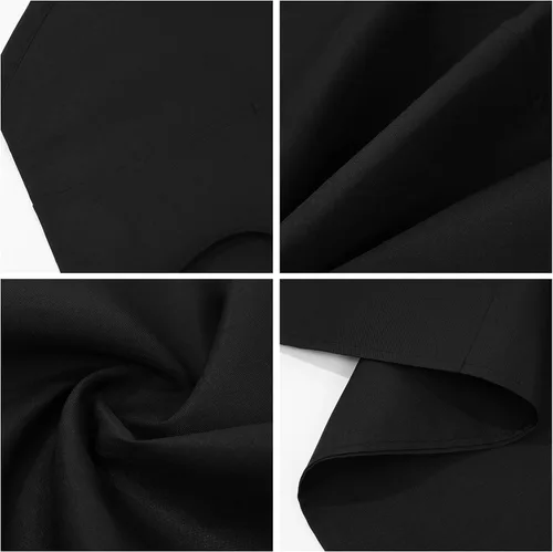 Miniatura 9 de COLLBATH Delantal de servidor impermeable con bolsillos para hombres y mujeres, delantal negro de cosmetología y chef para cocina y pintura