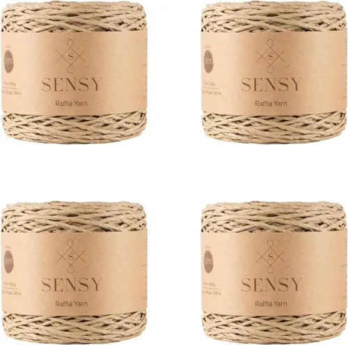 Miniatura 29 de Sensy Premium - Hilo de rafia multicolor (185 yardas, 100% papel, 400)