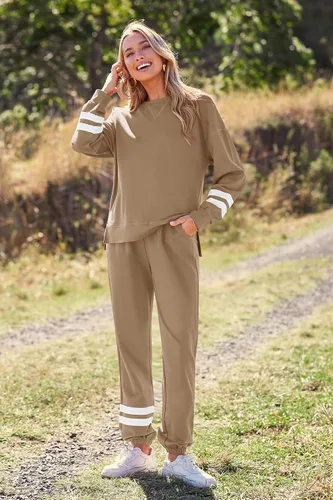 Miniatura 125 de Prettygarden - Conjunto de pijama de dos piezas para mujer, diseño de teñido anudado, sudadera informal de manga larga con pantalones largos, ropa