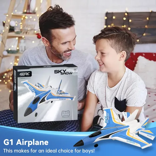Miniatura 7 de 4DRC Avión RC G1 para adultos y niños, avión de combate RC Jet 2.4GHz 4 canales 6 ejes Gyro estabilizador RTF planeador avión juguetes de avión