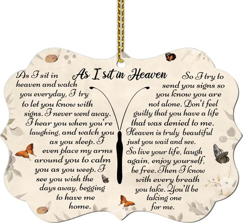 Miniatura 15 de HYTURTLE My Mind Still Talks to You - Adorno de Cerámica Círculo Cardenal - Adorno Navideño Conmemorativo Regalos por la Pérdida de un Ser Querido