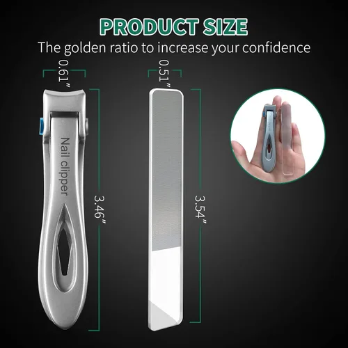 Miniatura 4 de SZHLUX Juego de cortaúñas con apertura superancha, para uñas gruesas de dedos y uñas de los pies, para manicura, pedicura, hombres y mujeres