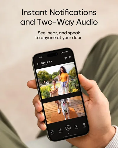 Miniatura 4 de eufy Security Timbre de video E340 (funciona con batería con respaldo adicional) con timbre, uso ininterrumpido con batería recargable, cámaras