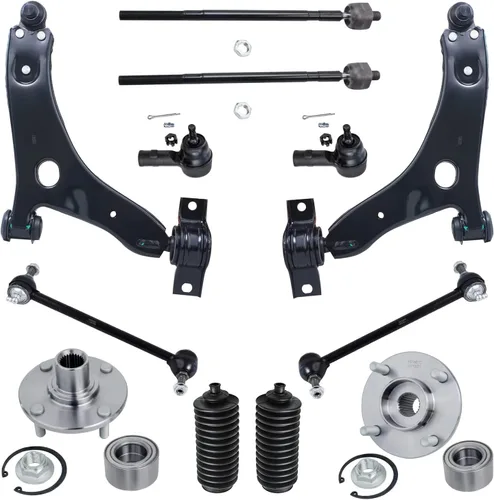 Miniatura 90 de Detroit Axle - Kit de nudillos de dirección delantera izquierda para Ford Edge Lincoln MKX 07-10, cojinete de rueda del lado del conductor, nudillo