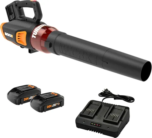 Miniatura 7 de WORX WG584.9 - Soplador de hojas inalámbrico de 40 V, soplador eléctrico para el cuidado del césped con motor sin escobillas, 2 baterías y cargador