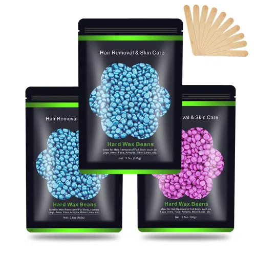 Miniatura 24 de Cuentas de cera para depilación de 10.5 oz (300 g), granos de cera dura para piel sensible brasileña, cara, bikini, cejas, piernas, sin dolor para 3
