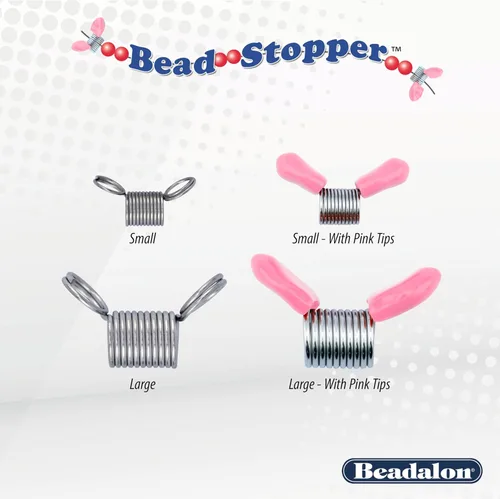 Miniatura 3 de Beadalon Tapón de cuentas, pequeño, puntas rosadas, 4 piezas