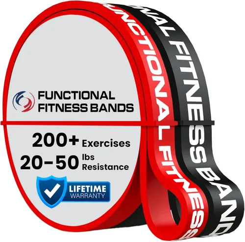 Juego de bandas de asistencia para dominadas por Functional Fitness. Banda de entrenamiento de resistencia y asistencia de alta resistencia