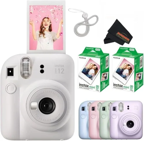 Miniatura 12 de Fujifilm Instax Mini 12 cámara instantánea Blossom Pink con unidad flash USB Sandisk de 32 GB + paquete de película Fujifilm Instax Mini de 40