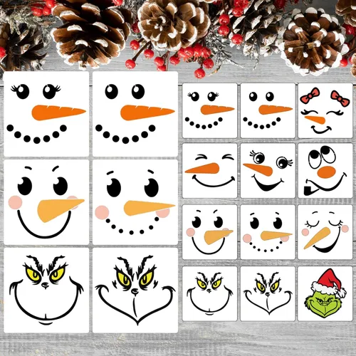 Miniatura 13 de Plantillas de Navidad para pintar sobre madera 12" Grandes plantillas de Navidad para manualidades Plantillas de Santa reutilizables Plantillas