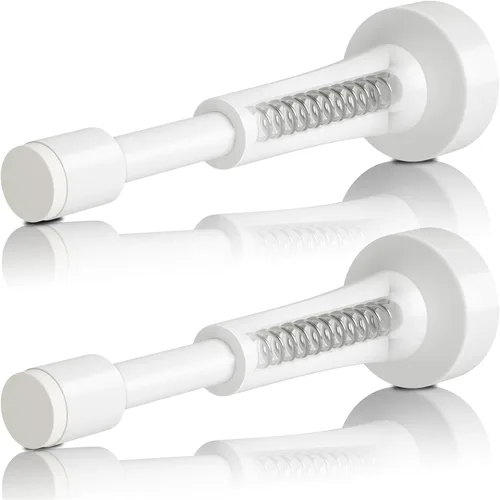 Miniatura 25 de 3 topes de puerta de resorte para pared, tope de puerta de 4.33 pulgadas para parte inferior de la puerta, topes de puerta de aluminio con punta