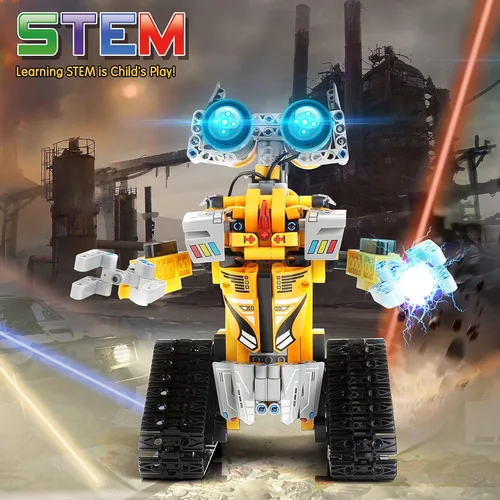 Miniatura 5 de Sillbird Kit de construcción de robot con control remoto, regalos STEM para niños de 8 a 13 años, juguetes robóticos codificables para cumpleaños