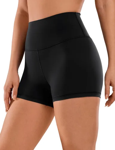 CRZ YOGA Pantalones cortos de ciclista para mujer de 3 pulgadas, cintura alta, yoga, entrenamiento, gimnasio