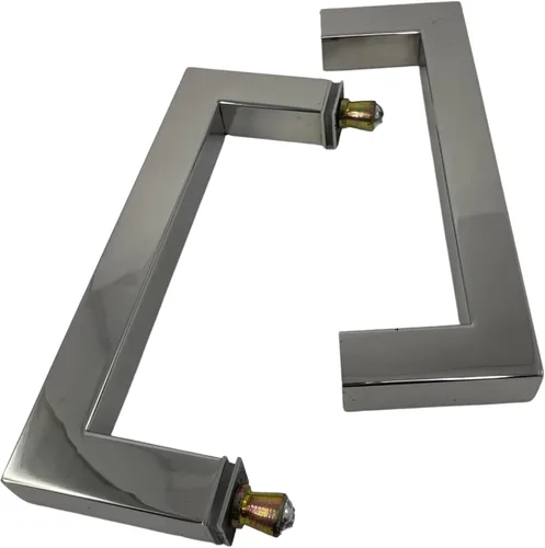 Miniatura 7 de Manija de puerta de ducha – Puertas de cristal de ducha de alta calidad – Manija de puerta de vidrio de acero inoxidable – Diseño duradero y Cromado