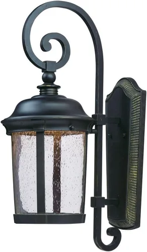 Miniatura 4 de Maxim 55024CDBZ Dover - Aplique de pared LED LED estilo mediterráneo de vidrio semillero para exteriores, 1 luz de 12 vatios, 26 pulgadas de alto x