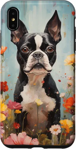 Miniatura 11 de Boston Terrier in Flower Garden Dog Art Lovers Design Case for iPhone 17